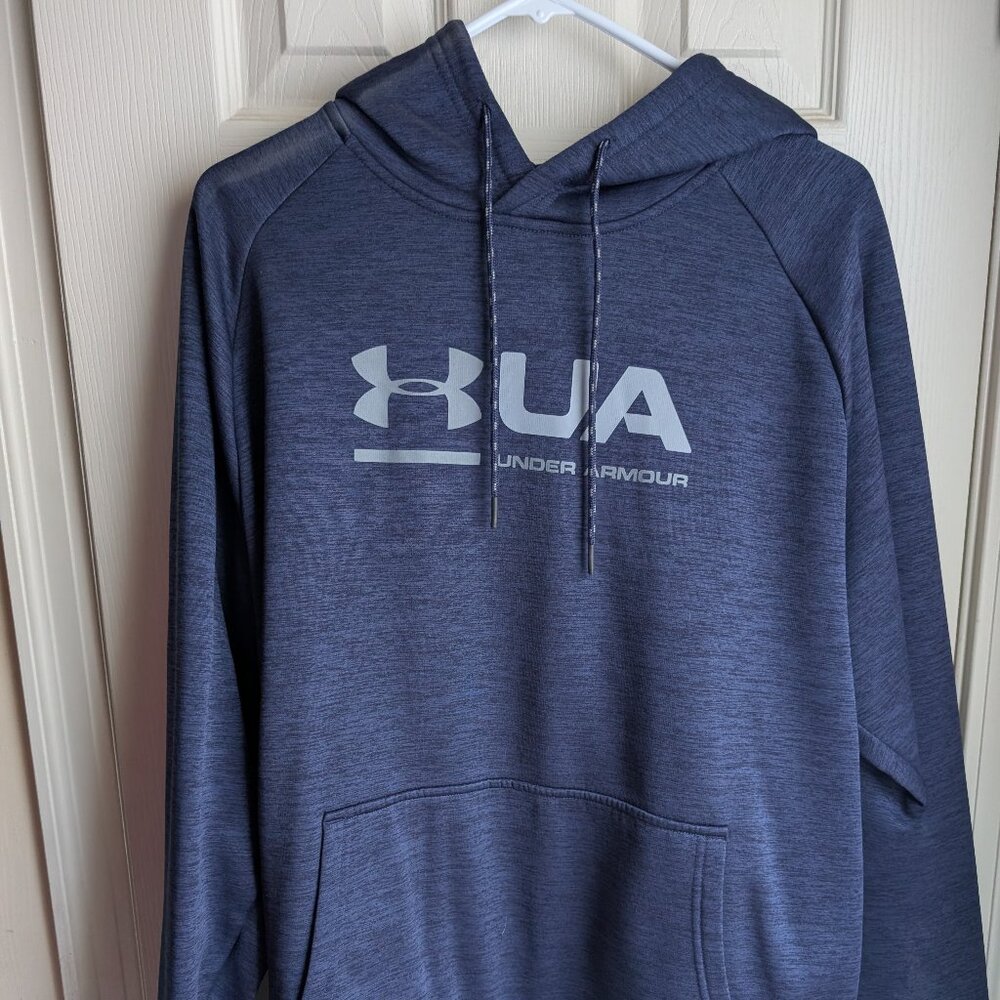 Men L Under Armour Blue and Gray Hoodie